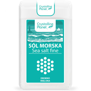 Sól Morska Drobno Mielona Nierafinowana 600 g - Crystalline Planet - E