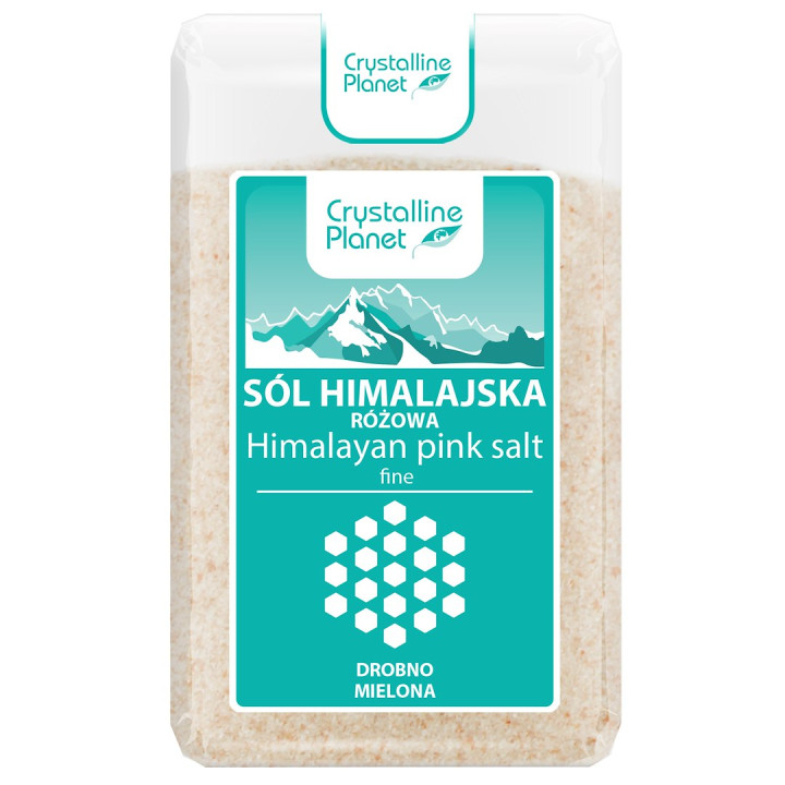 Sól Himalajska Różowa Drobno Mielona 600 g - Crystalline Planet - Ekoc