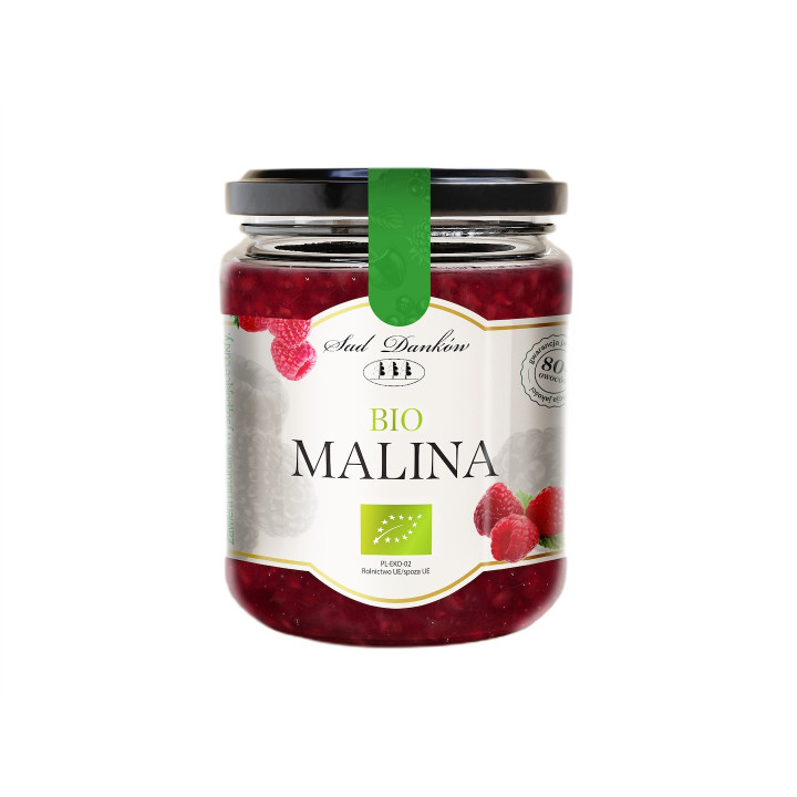 Mus Malinowy 80% Owoców BIO 260 g - Sad Danków - Ekochatka