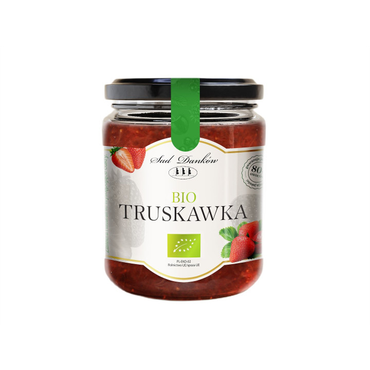 Mus Truskawkowy 80% BIO 260 g - Sad Danków - Ekochatka