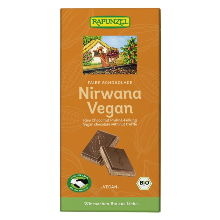 Czekolada Nirwana z Nadzieniem Pralinowym BIO 100 g - Rapunzel - Ekoch