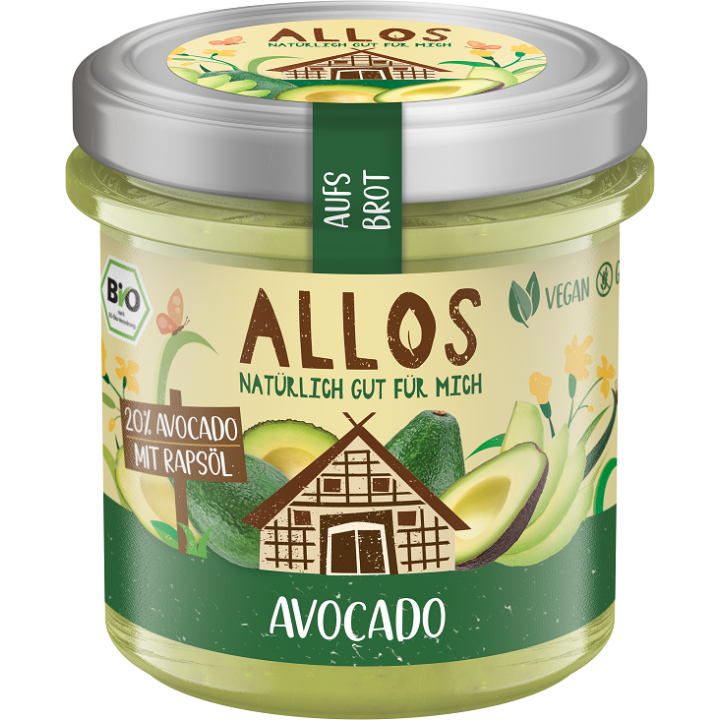 Pasta Kremowa z Awokado Bezglutenowa BIO 140 g - Allos - Ekochatka