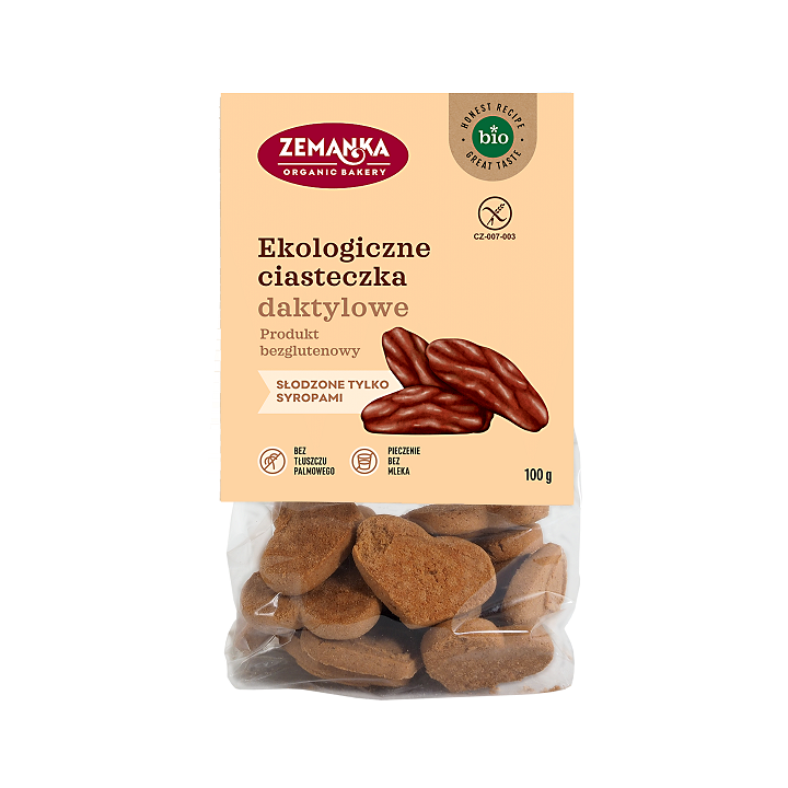 Ciastka Daktylowe Bezglutenowe BIO 100 g - Zemanka - Ekochatka