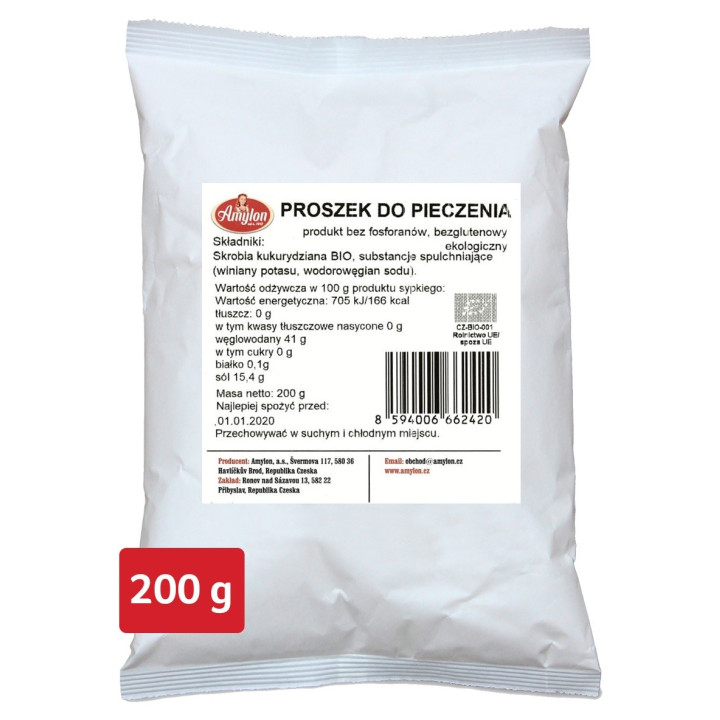 Proszek do Pieczenia Bezglutenowy BIO 200 g - Amylon - Ekochatka