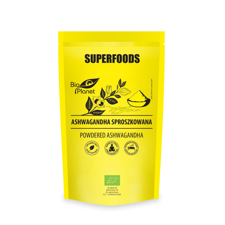 Ashwagandha w Proszku BIO 150 g - Bio Planet Superfoods - Ekochatka