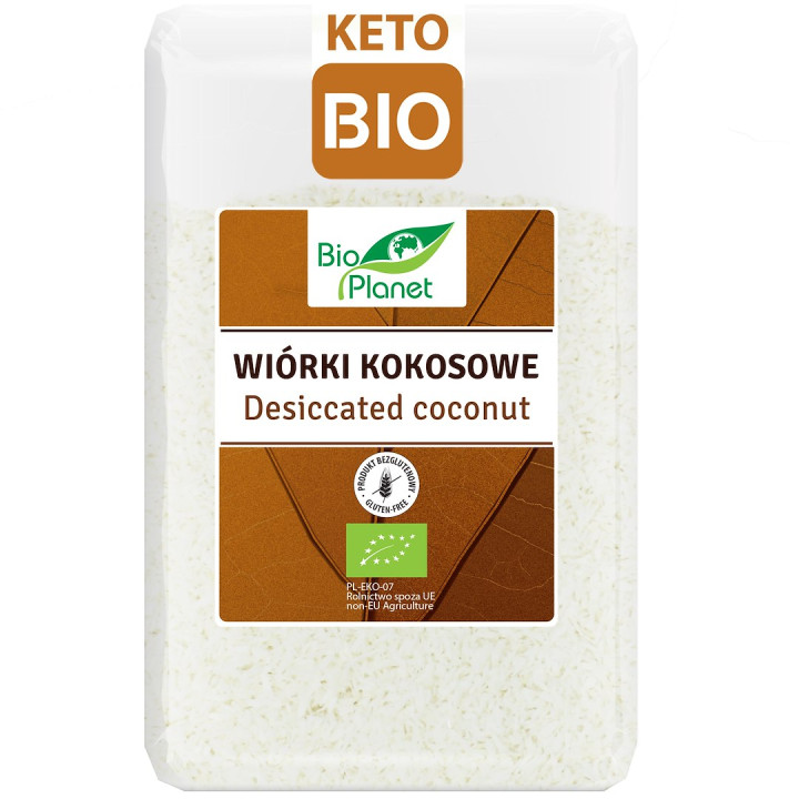 Wiórki Kokosowe Bezglutenowe BIO 1 kg - Bio Planet - Ekochatka
