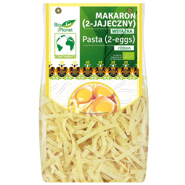 Makaron Wstążki 2-Jajeczny BIO 250 g - Bio Planet - Ekochatka