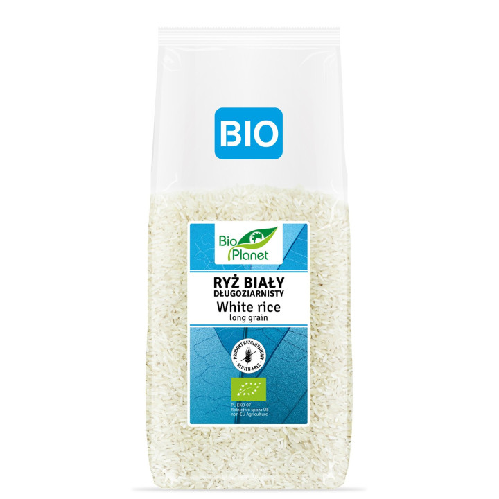 Ryż Biały Długoziarnisty Bezglutenowy BIO 1 kg - Bio Planet - Ekochatk