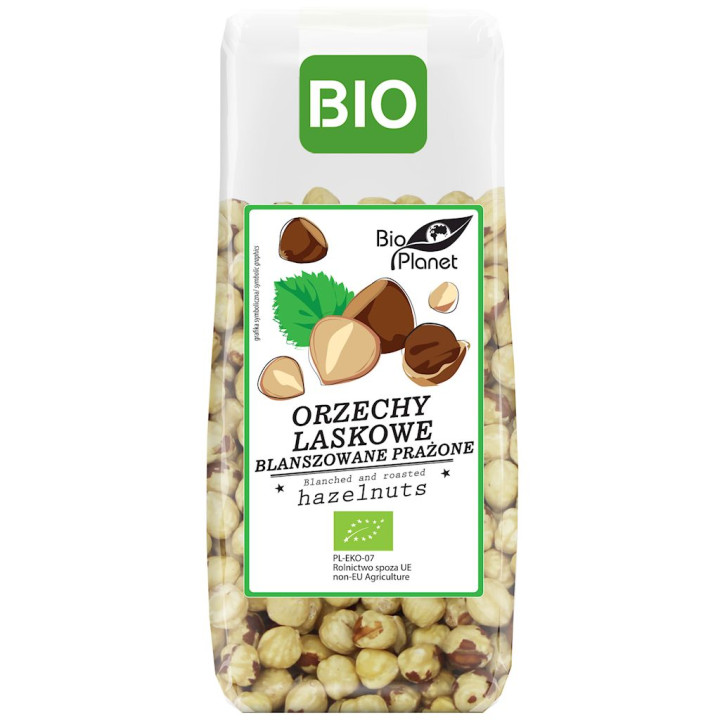 Orzechy Laskowe Blanszowane Prażone BIO 350 g - Bio Planet - Ekochatka