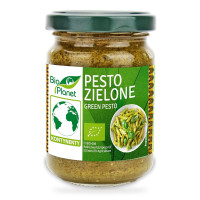 Pesto Zielone z Bazylii z Oliwą i Orzechami Nerkowca BIO 140 g - Bio Planet