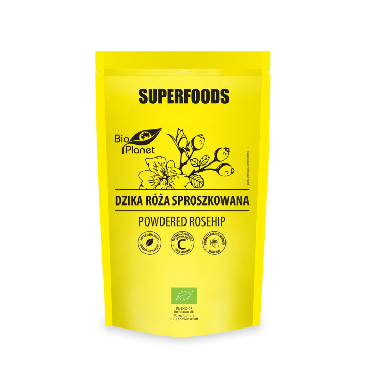 Dzika Róża Sproszkowana BIO 150 g - Bio Planet Superfoods - Ekochatka