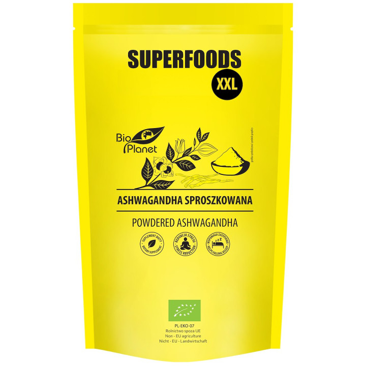 Ashwagandha w Proszku BIO 500 g - Bio Planet - Ekochatka