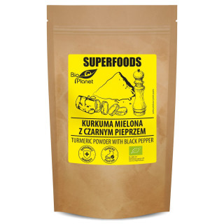 Kurkuma Mielona z Czarnym Pieprzem BIO 200 g - Bio Planet - Ekochatka