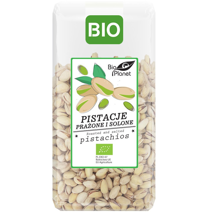 Pistacje Prażone i Solone w Łupinach BIO 300 g - Bio Planet - Ekochatk