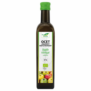 Ocet Jabłkowy 5% Niefiltrowany BIO 500 ml - Bio Planet - Ekochatka