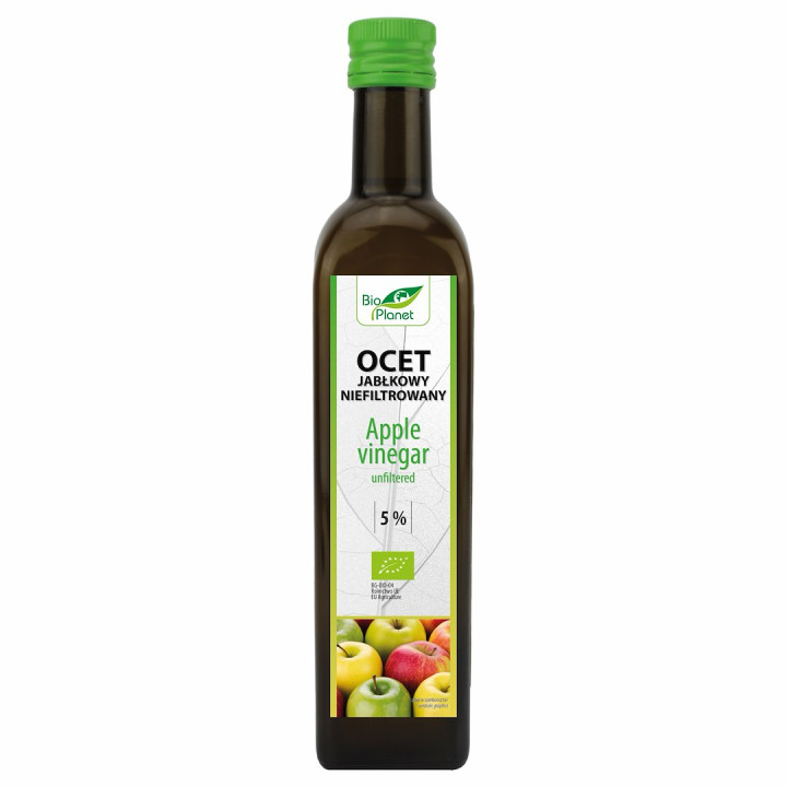 Ocet Jabłkowy 5% Niefiltrowany BIO 500 ml - Bio Planet - Ekochatka