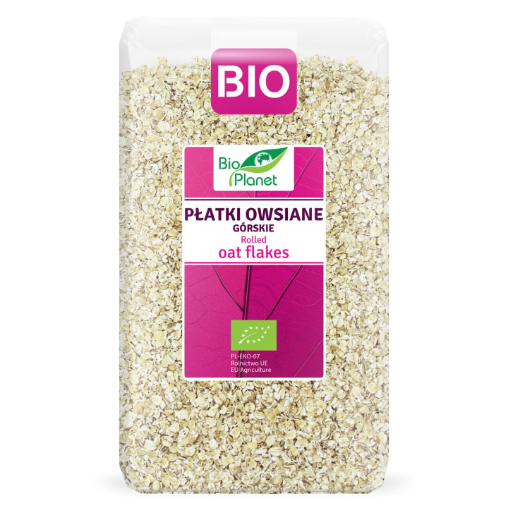 Płatki Owsiane Górskie BIO 600 g - Bio Planet - Ekochatka