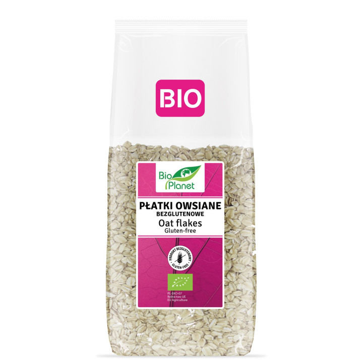 Płatki Owsiane Bezglutenowe BIO 600 g - Bio Planet - Ekochatka