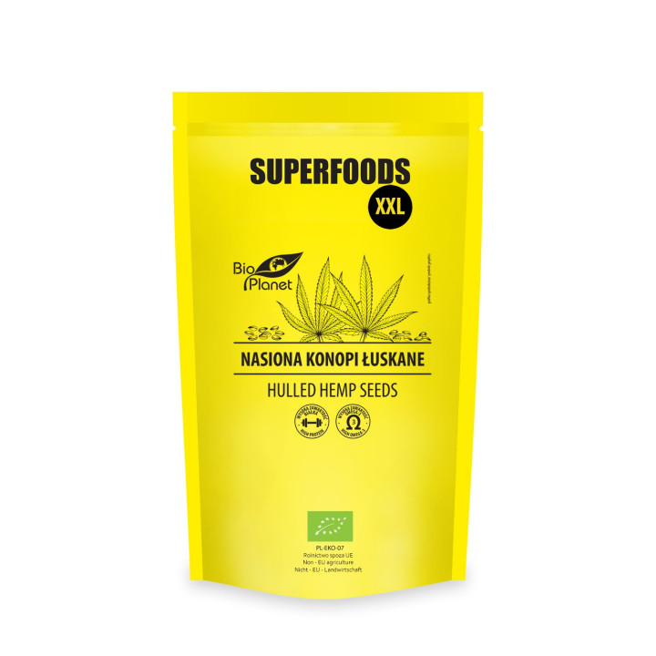 Nasiona Konopi Łuskane BIO 600 g - Bio Planet - Ekochatka