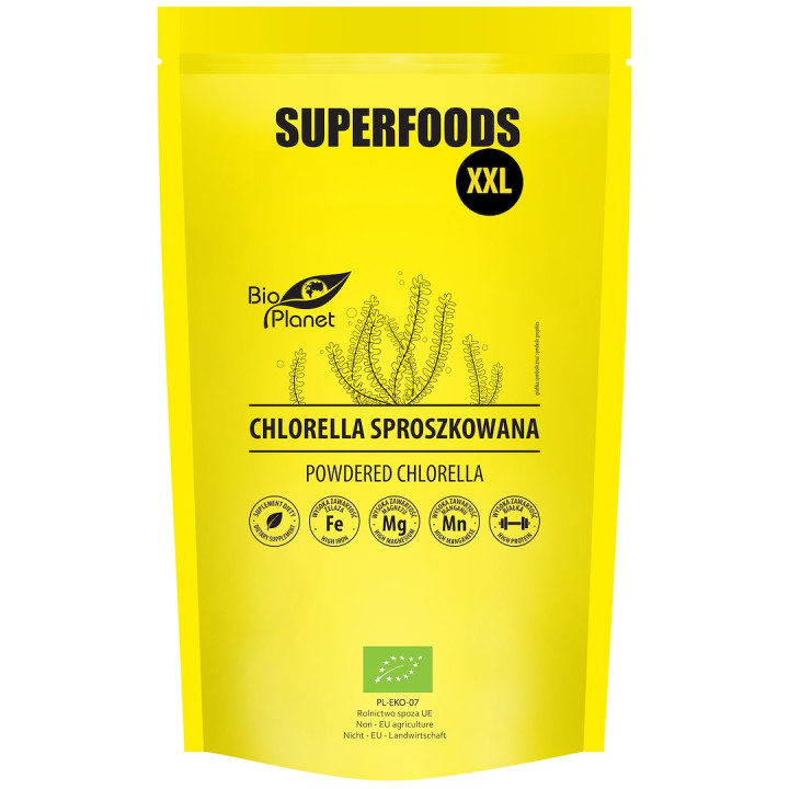 Chlorella Sproszkowana BIO 600 g - Bio Planet - Ekochatka