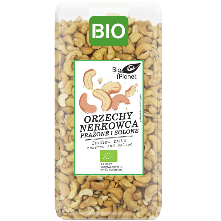 Orzechy Nerkowca Prażone i Solone BIO 350 g - Bio Planet - Ekochatka
