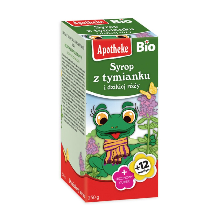 Syrop dla Dzieci z Tymianku i Dzikiej Róży BIO 250 g - Apotheke - Ekoc