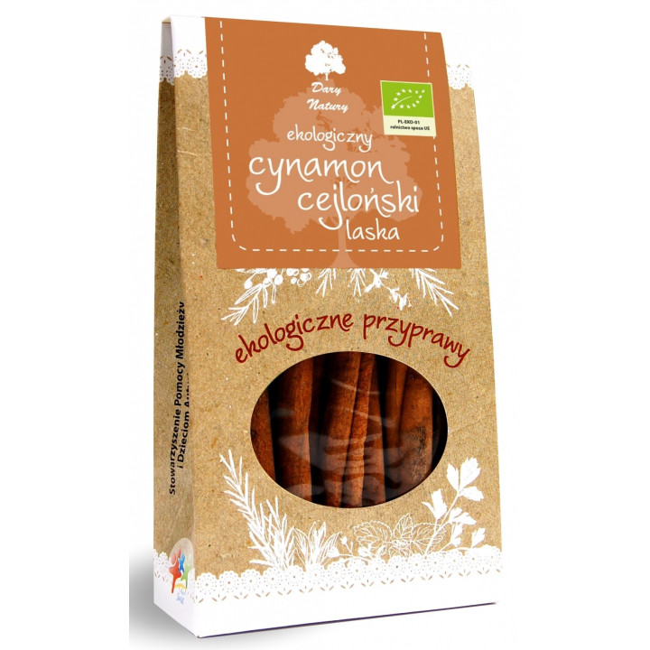 Cynamon Cejloński Laska BIO 30 g - Dary Natury - Ekochatka