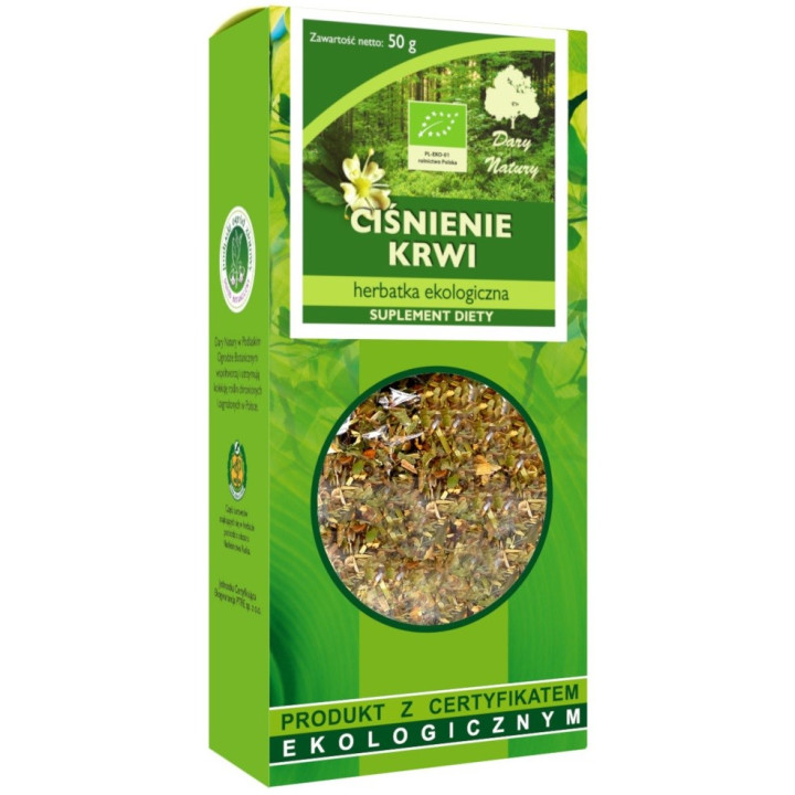 Herbatka Ciśnienie Krwi Ziołowa Sypana BIO 50 g - Dary Natury - Ekocha