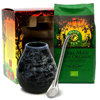 Zestaw Startowy Yerba Mate z Matero i Bombillą BIO 400 g - Yerba Mate 