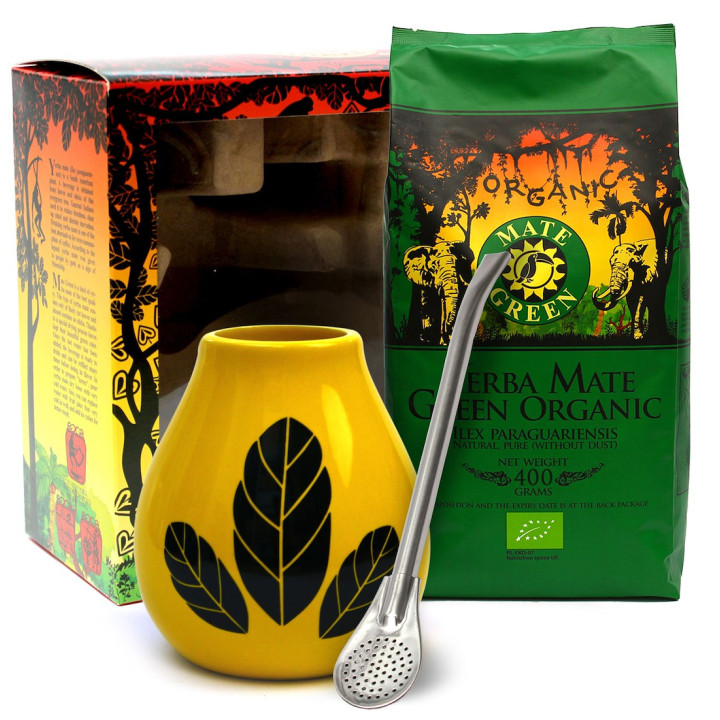 Zestaw Startowy Yerba Mate z Matero i Bombillą BIO 400 g - Yerba Mate 