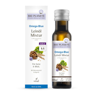 Omega Blue - Mieszanka z Olejem Lnianym, Orzechami i Algami BIO 100 ml