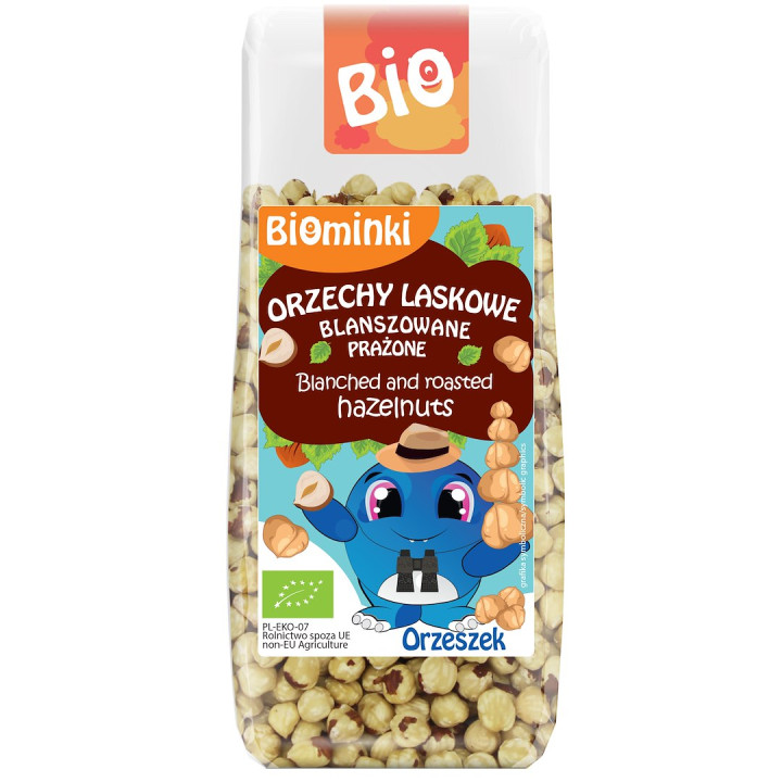 Orzechy Laskowe Blanszowane Prażone BIO 100 g - Biominki - Ekochatka