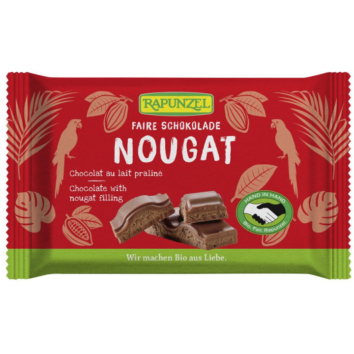 Czekolada Mleczna z Nadzieniem Nugatowym BIO 100 g - Rapunzel - Ekocha