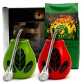 Zestaw Yerba Mate Dla Dwojga z Matero i Bombillą BIO - Yerba Mate Green
