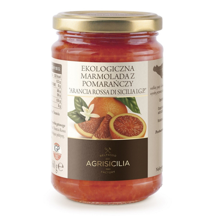 Marmolada z Czerwonych Pomarańczy Sycylijskich BIO 360 g - Agrisicilia