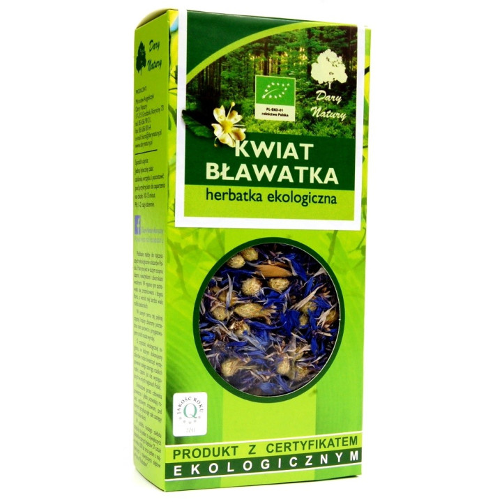 Herbatka Kwiat Bławatka BIO 25 g - Dary Natury - Ekochatka
