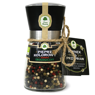 Pieprz Kolorowy Ziarnisty w Młynku BIO 80 g - Dary Natury - Ekochatka