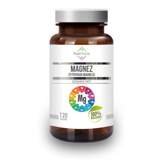 Cytrynian Magnezu 650 mg 120 Kapsułek - Soul Farm - Ekochatka