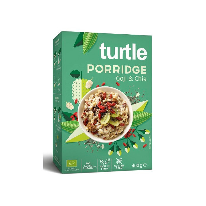 Owsianka Bezglutenowa z Jagodami Goji i Chia BIO 400 g - Turtle - Ekoc