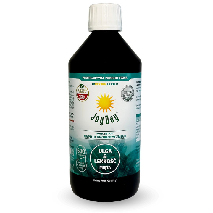 Koncentrat Napoju Probiotycznego Mięta Bezglutenowy BIO 500 ml - Joy D