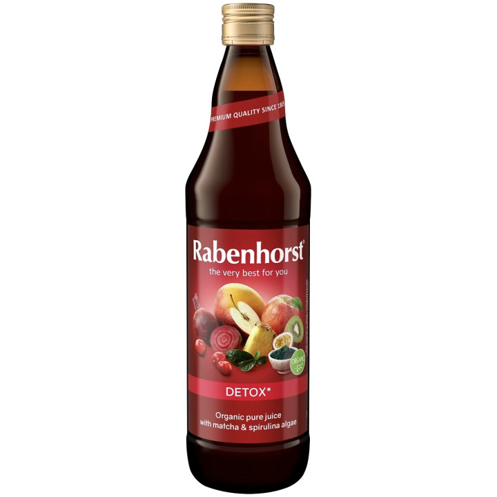Sok Wieloowocowy NFC Detox z Burakiem Matchą i Spiruliną BIO 750 ml - 