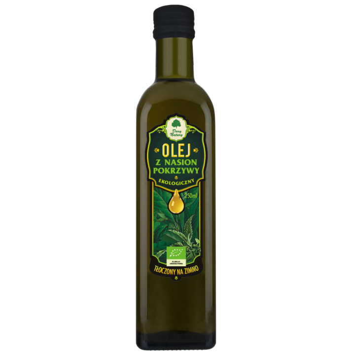 Olej z Nasion Pokrzywy Tłoczony na Zimno BIO 250 ml - Dary Natury - Ek