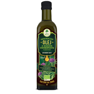Olej z Ostropestu Plamistego Tłoczony na Zimno BIO 250 ml - Dary Natur