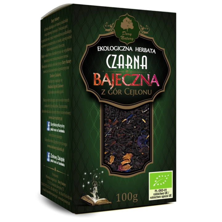 Herbata Czarna Bajeczna z Płatkami Kwiatów BIO 100 g - Dary Natury - E