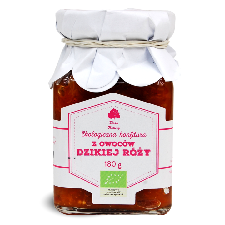 Konfitura z Owoców Dzikiej Róży BIO 180 g - Dary Natury - Ekochatka