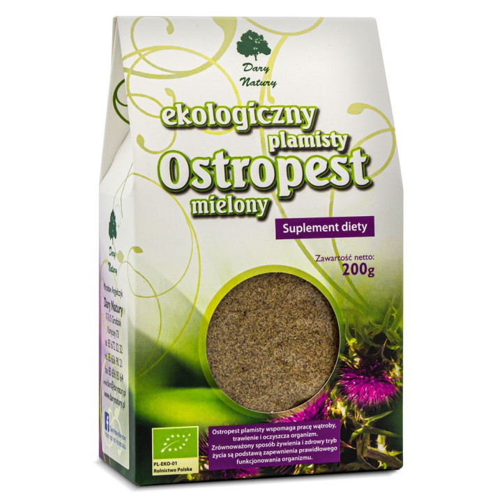 Ostropest Plamisty Mielony BIO 200 g - Dary Natury - Ekochatka
