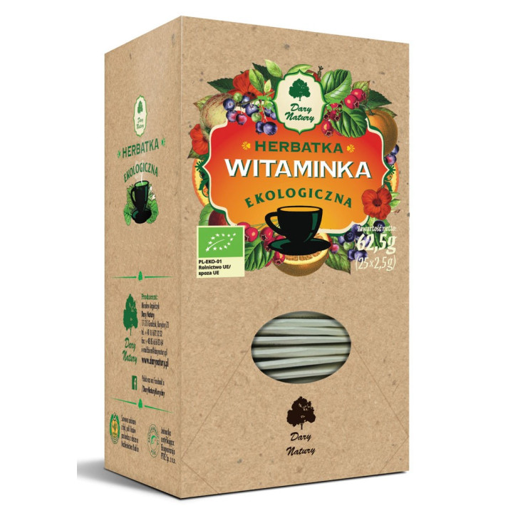 Herbatka Witaminka Owocowa BIO 62,5 g - Dary Natury - Ekochatka