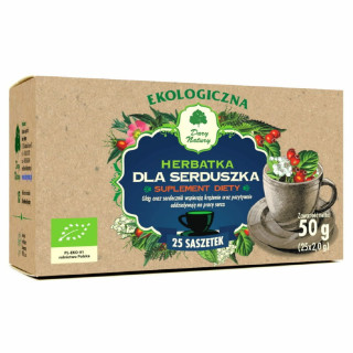 Herbatka Dla Serduszka z Głogiem BIO 50 g - Dary Natury - Ekochatka