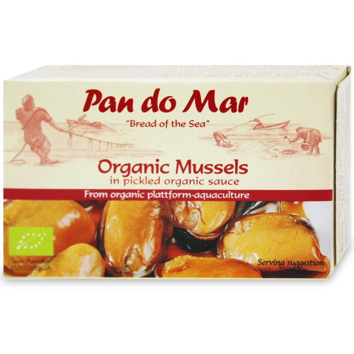 Małże Omułki Marynowane w Oliwie z Oliwek BIO 115 g - Pan do Mar - Eko