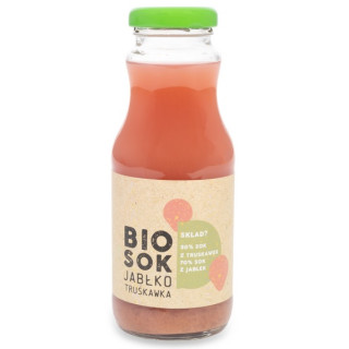 Sok Jabłkowo-Truskawkowy NFC Tłoczony BIO 250 ml - Owocowe Smaki - Eko